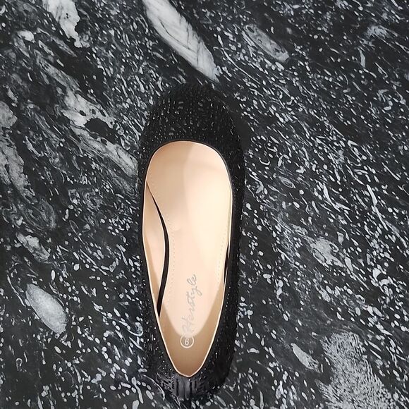 BRAND NEW HERSTYLE BLACK RHIENSTONE SLIP-ON WOMEN"S FLAT - Picture 13 of 13
